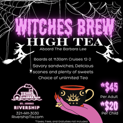 Witch's Brew High Tea Aboard the Barbara Lee