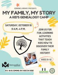 My Family, My Story- A Kids Genealogy Camp