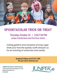 Spooktacular Trick-or-Treat at Juniper Village at South Hills!