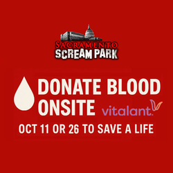 Blood Drive at Sacramento Scream Park | Get Free Tickets & Bleed For A Cause