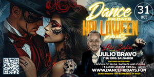 Live Salsa Halloween - Salsa, Bachata, Cumbia plus Dance Lessons for ALL with a Huge Live Salsa Band