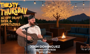 Thirsty Thursday with Live Music from Josh Dominguez