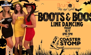 Boots and Boos Halloween Line Dancing with Coaster Stomp!