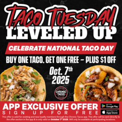 Level Up Your Taco Tuesday: Chronic Tacos’ Exclusive National Taco Day BOGO