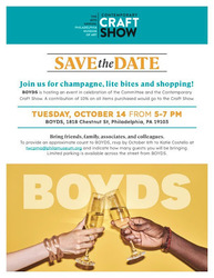 PMA Contemporary Craft Show Shop and Celebrate at Boyds