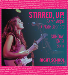 STIRRED, UP! Live Music Series feat. Sarah Anjali + Nate Gebhard