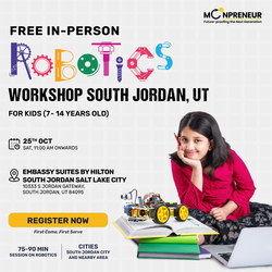 In-Person Free Robotics/Math Workshop for Kids at South Jordan, UT (7-14)