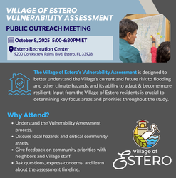 Village of Estero Vulnerability Assessment Public Outreach Meeting