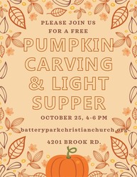 Free Community Pumpkin Carving and Light Supper
