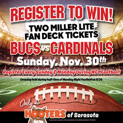 Win Bucs Tickets at Sarasota Hooters