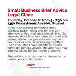 Small Business Brief Advice Legal Clinic
