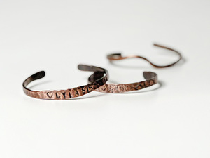 Art For Two: Hammered Copper Bracelets