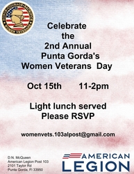 2nd Annual Punta Gorda Women Veterans Day