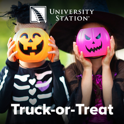 University Station Hosts Annual Truck-or-Treat Halloween Party