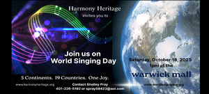 World Singing Day Event Comes to the Warwick Mall - All are invited!