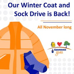 Guardian Storage 2025 Coat and Sock Drive