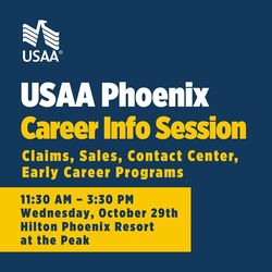 USAA Phoenix Career Info Session: Claims, Sales, Contact Center and Early Career Programs