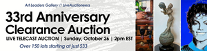 Art Leaders Gallery 33rd Anniversary No Reserve Clearance Auction