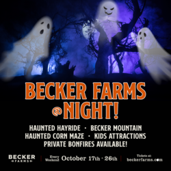 Becker Farms at Night Haunted Hayride & Seasonal Attractions