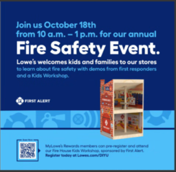 First Alert and Lowe's Fire Prevention Month Education Event