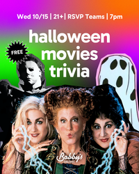Halloween Movies - Trivia Night at Bobby's Eastside