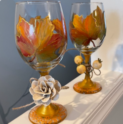 Fall Wine Glass Painting Class