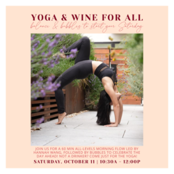 Yoga & Wine for All! (with burritos and bubbles too!)