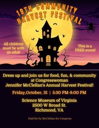 Rep. McClellan 19th Annual Harvest Festival