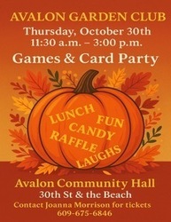 Avalon Garden Club Games & Card Party