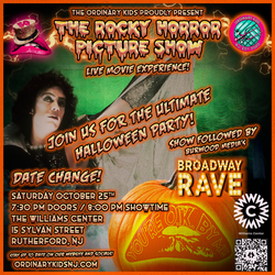 THE ROCKY HORROR PICTURE SHOW at The Williams Center, Rutherford, NJ SAT 10/25 8:00pm