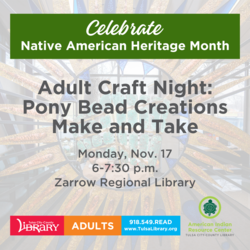 Adult Craft Night: Pony Bead Creations Make and Take