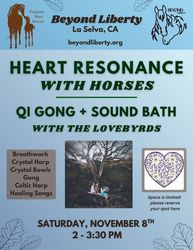 Heart Resonance with Horses: Qi Gong + Sound Bath with The Lovebyrds