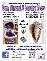 57th Annual Columbia Gem, Mineral and Jewelry Show