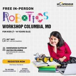 In-Person Free Robotics/Math Workshop for Kids at Columbia, MD (7-14)