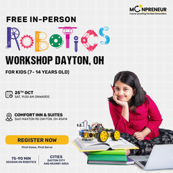 In-Person Free Robotics/Math Workshop for Kids at Dayton, OH (7-14)