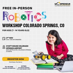 In-Person Free Robotics/Math Workshop for Kids at Colorado Springs, CO (7-14)