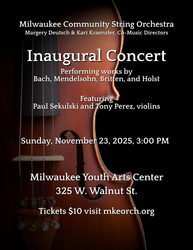 Milwaukee Community String Orchestra Fall Concert