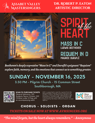Assabet Valley Mastersingers Fall 2025 Concert: "Spirit of the Hearts"