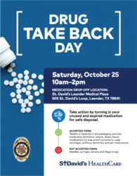 St. David’s HealthCare and Leander Police Department National Prescription Drug Take Back Day