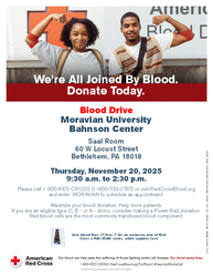 Moravian University Bahnson Center Community Blood Drive