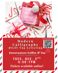 Modern Calligraphy & Gift Tag Lettering for Beginners at Sweetwaters Coffee & Tea
