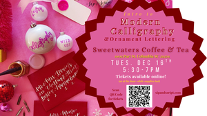 Modern Calligraphy & Ornament Lettering for Beginners at Sweetwaters Coffee & Tea