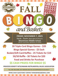 Fall Bingo and Baskets - Nitschmann Instrumental Music Association