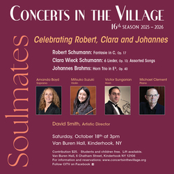 CITV SEASON CONTINUES WITH “SOULMATES” – CELEBRATING ROBERT AND CLARA SCHUMANN, AND JOHANNES BRAHM