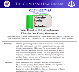 CLE: Status Report on DEI in Employment, Education, and County Government