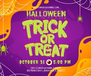 Trick-or-Treating on the Terrace at First Congregational Church in Ridgefield
