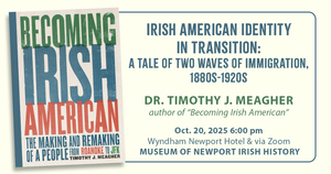 Lecture - Irish American Identity in Transition: A Tale of Two Waves of Immigration, 1880s-1920s