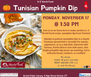 A-Z World Foods: Tunisian Pumpkin Dip