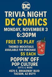 Trivia Night w/ Mocktails - DC Comics @ Poppin' Off