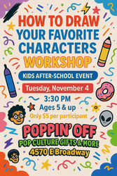 How to Draw Your Favorite Characters @ Poppin' Off